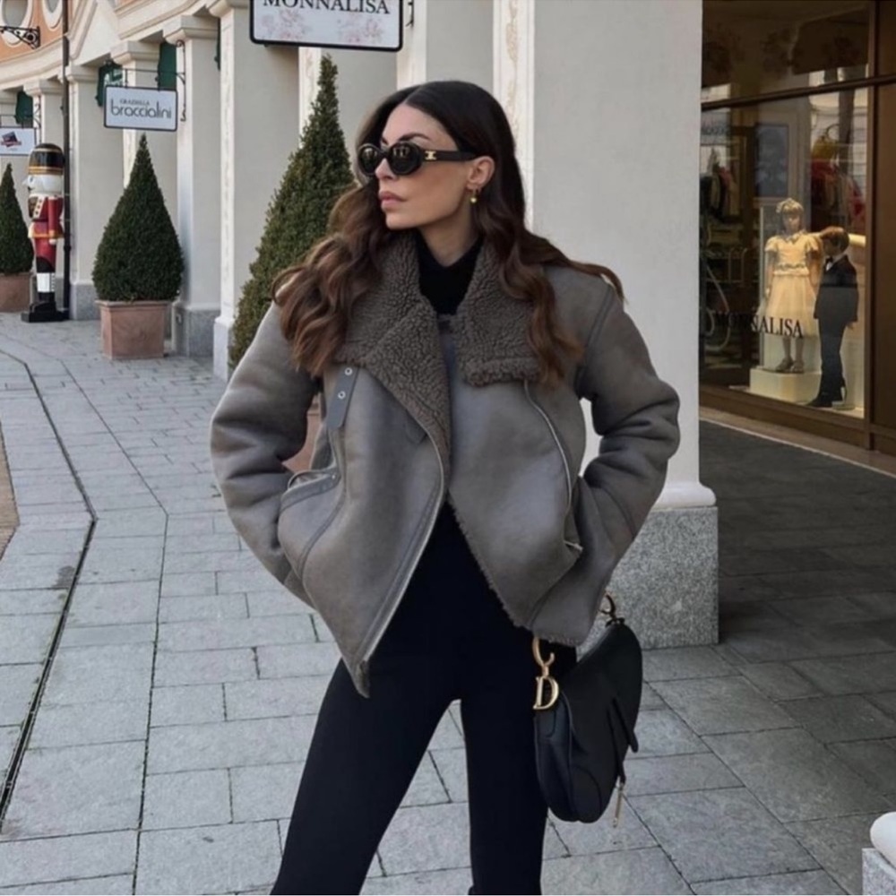 ZARA DOUBLE FACED JACKET color | gray brand new with tags
